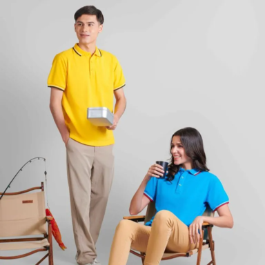 OREN SPORT HC24 Honeycomb CVC Polo Shirt Tipped Collar and Cuff - Image 2