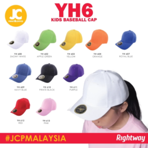 RIGHTWAY Youth Kids Premium Thick Plain Acrylic Twill Baseball Cap YH6