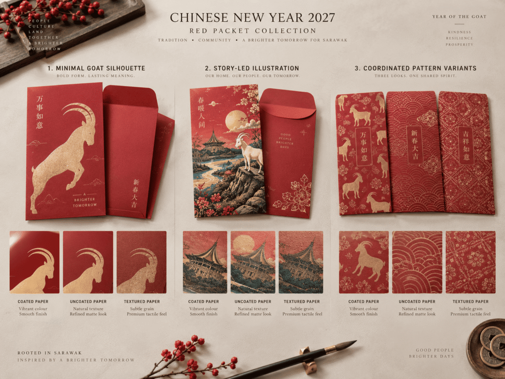 Paper and design choices for Sarawak