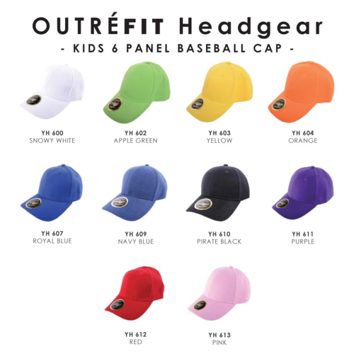 RIGHTWAY Youth Kids Premium Thick Plain Acrylic Twill Baseball Cap YH6 - Image 3
