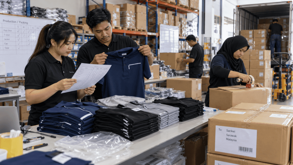 QC and delivery preparation for Sarikei