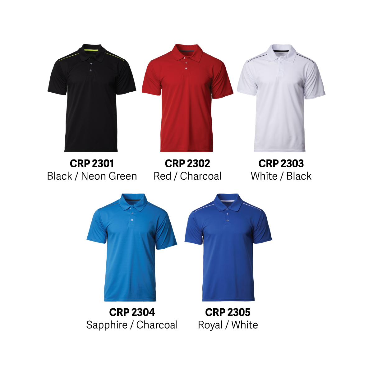 CROSSRUNNER Quick DryOxley Polo T-shirt Unisex CRP2300 - Image 4