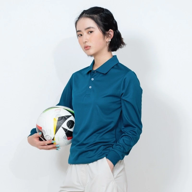 CROSSRUNNER Long Sleeve Polo Shirt Unisex Quick Dry Microfiber 150GSM Men Women Baju Polo Lengan Panjang CRP80400 - Image 6