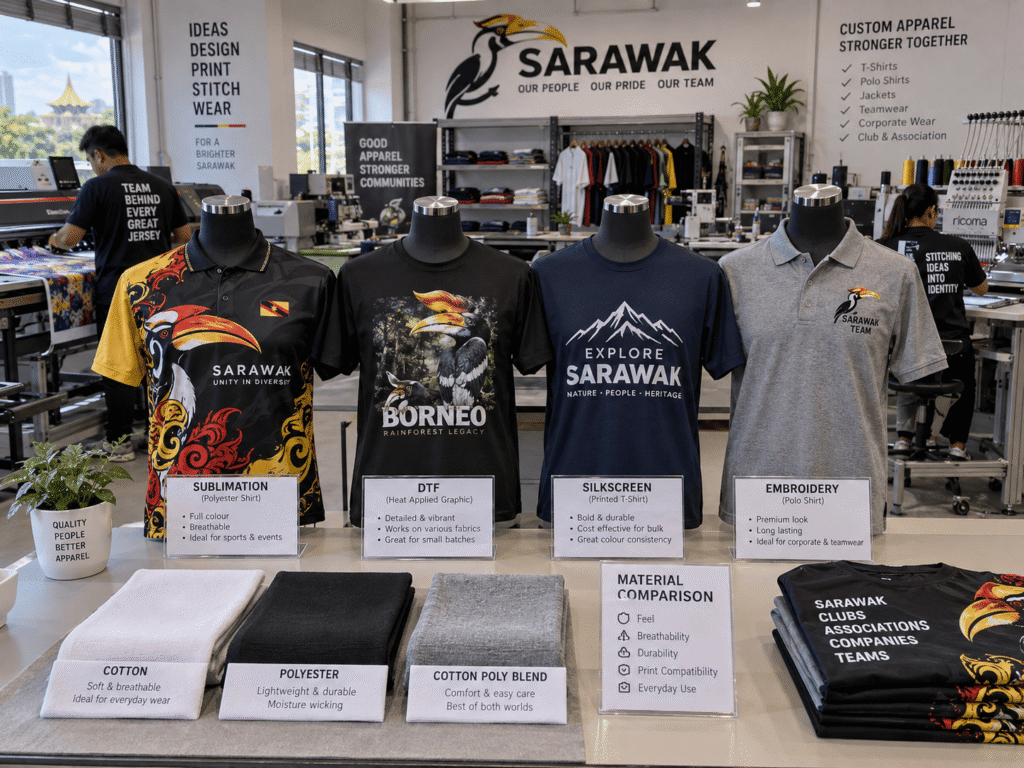 Printing and material comparison for Sarawak