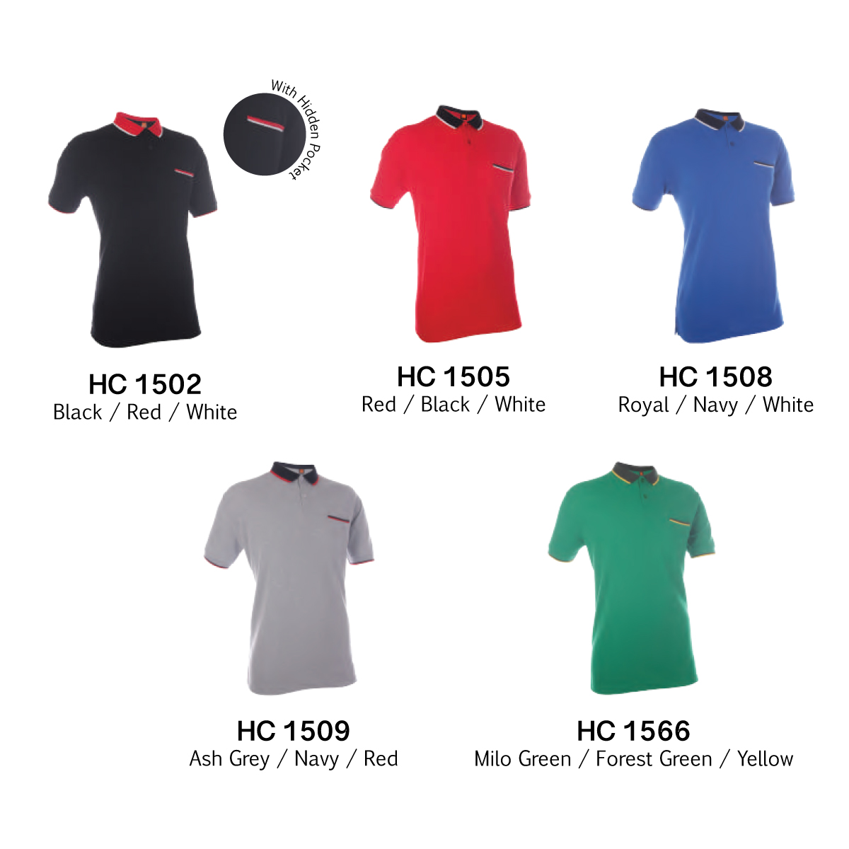 OREN SPORT HC15 Unisex CVC Honeycomb Tipped Collar & Cuff Polo T-Shirt - Image 4