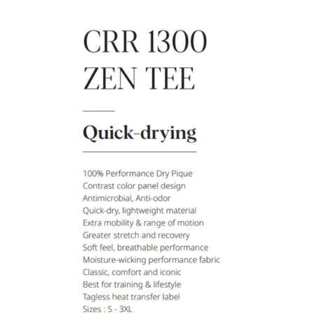 CROSSRUNNER Microfiber Quick Dry Zen Tee Round Neck Jersey Sport Training T-Shirt Unisex CRR1300 - Image 3