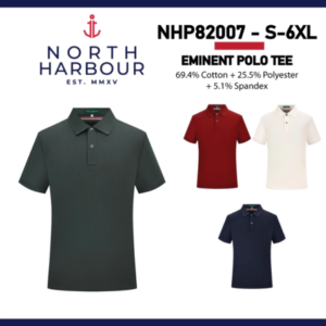 NORTH HARBOUR Eminent Plain Polo Tee Baju Berkolar Collar Shirt NHP82007