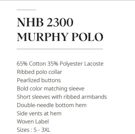 NORTH HARBOUR Unisex Superior Retail Fit Murphy Polo Cotton Polyester NHB2300 - Image 4