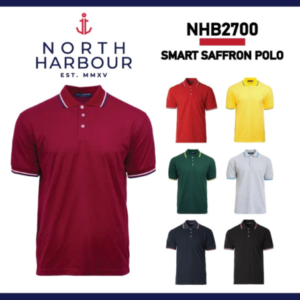 NORTH HARBOUR Unisex Saffron Polo Cotton Polyester Premium Quality NHB2700