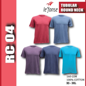 LEFONSE Heather 100% Cotton Round Neck Melange T-shirt Unisex RC04