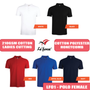 LEFONSE Honeycomb Female Cotton Polyester Polo T-Shirt LF01