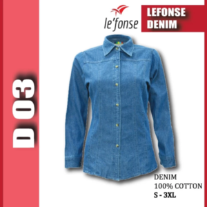 LEFONSE Woman Serge Denim - Female Long Sleeve Denim D03