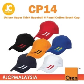 OREN SPORT CP14 Unisex Super Thick Baseball 6 Panel Cotton Brush Cap