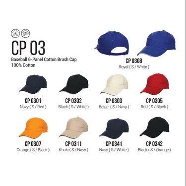 OREN SPORT CP03 Premium Baseball 6-Panel Cotton Brush Cap Unisex Thick Baseball Brush Cap - Image 3