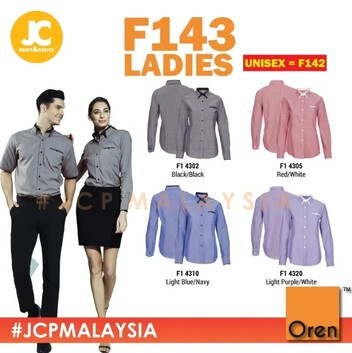 Oren Sport Female Ladies F143 Corporate Business Long Sleeve Shirt