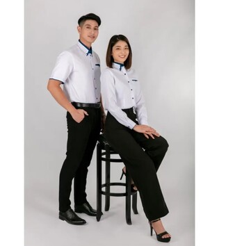 Oren Sport Female Ladies F143 Corporate Business Long Sleeve Shirt - Image 2