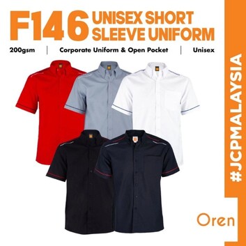 OREN SPORT Unisex Premium Corporate Uniform F146 65% Polyester 35% Viscose 200gsm Plain Corporate Business Uniform