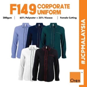 OREN SPORT F149 Female Cutting F1 Corporate Uniform Polyester Premium Quality Collar Long Sleeve Uniform