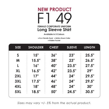 OREN SPORT F149 Female Cutting F1 Corporate Uniform Polyester Premium Quality Collar Long Sleeve Uniform - Image 4