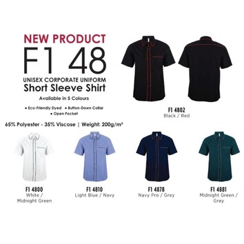 OREN SPORT F148 Unisex F1 Corporate Uniform Best Selling Polyester Premium Quality Collar Short Sleeve Uniform - Image 3