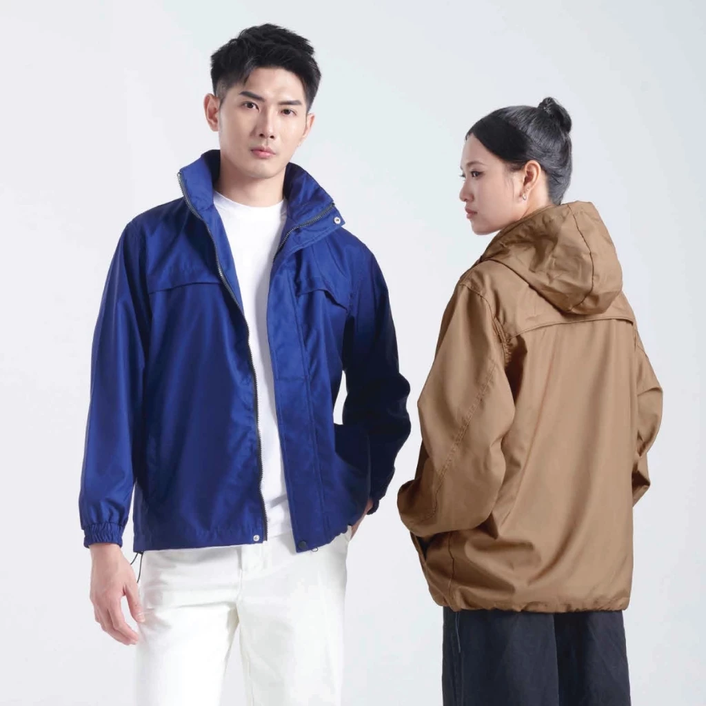 JCP x OREN SPORT Premium Windbreaker Full-Zip Hidden Hood Jacket Unisex 125gsm Polyester Windproof Waterproof WB07 - Image 4