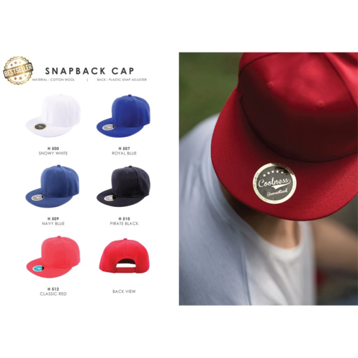 RIGHTWAY Adult Premium Thick Plain Acrylic Twill Snapback Cap H5 - Image 6
