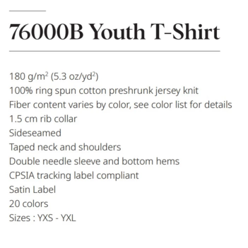GILDAN 76000B Premium Cotton Kid Plain Round Neck T-Shirt Baju Kanak Kanak Kids Tshirt Baju Budak Budak Youth - Image 6