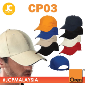 OREN SPORT CP03 Premium Baseball 6-Panel Cotton Brush Cap Unisex Thick Baseball Brush Cap