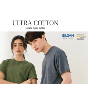 GILDAN Ultra Cotton Unisex Western Size Super Thick Quality Plain Round Neck Men Women Adult T-Shirt 2000