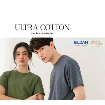 GILDAN Ultra Cotton Unisex Western Size Super Thick Quality Plain Round Neck Men Women Adult T-Shirt 2000
