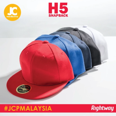 RIGHTWAY Adult Premium Thick Plain Acrylic Twill Snapback Cap H5