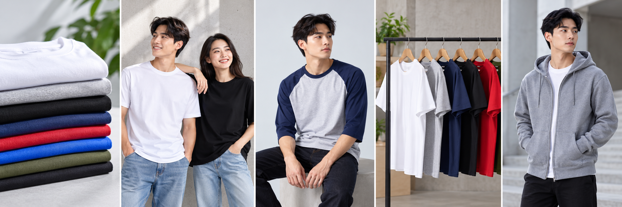 Gildan & House Brands cotton apparel collage