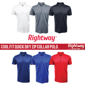 Quick Dry Zip Collar Polo T-Shirt Unisex QDZ57
