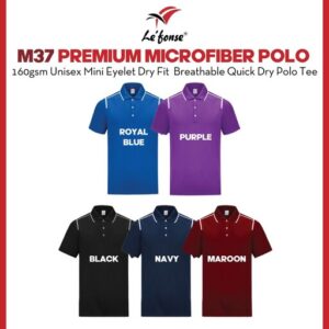 LEFONSE Premium Dri-Fit Microfiber Polo T-Shirt Unisex M3700