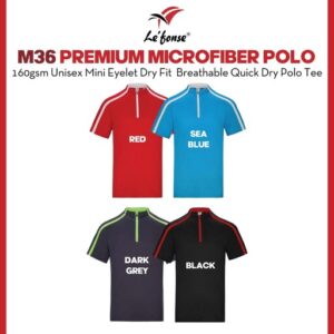LEFONSE Premium Dri-Fit Microfiber Polo T-Shirt Unisex M3600