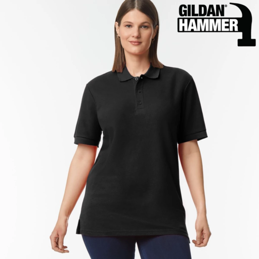 Gildan Hammer Heavyweight Full Cotton Pique Polo T-Shirt Unisex 220gsm Smart Soft Polo Tee Baju Polo Baju Berkolar 858A0 - Image 3