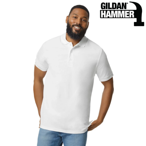 Gildan Hammer Heavyweight Full Cotton Pique Polo T-Shirt Unisex 220gsm Smart Soft Polo Tee Baju Polo Baju Berkolar 858A0 - Image 4