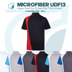 ULTIFRESH Anti-Bacteria Microfiber Interlock Cs Sash Jersey Plain Polo T-Shirt Unisex UDF13