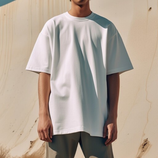 LEFONSE Extra Thick 300gsm Oversized Cotton T-Shirt Unisex Fullycomb Cotton Round Neck T-Shirt RC10 - Image 2