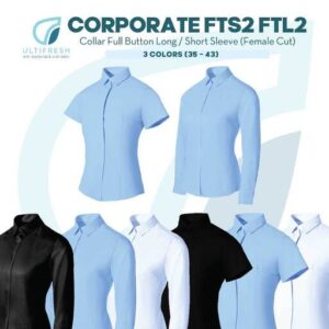 ULTIFRESH Casual Shirt Quality Corporate Short Sleeve Baju Kemeja FTS2