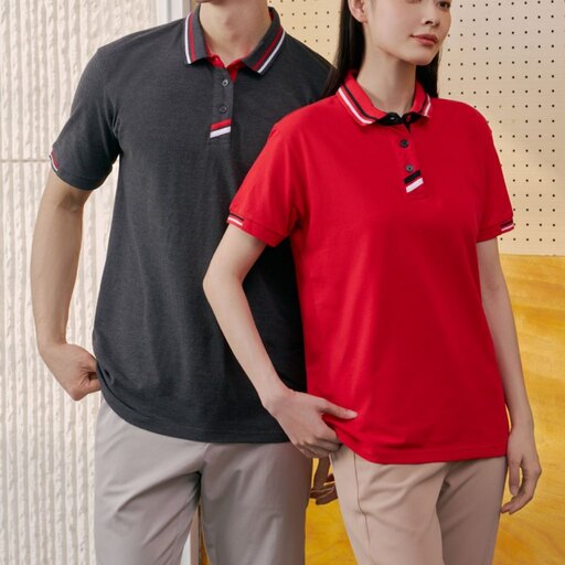 LEFONSE Unisex Adult 210gsm Thick Quality Breathable Honeycomb Polo Split Bottom Tee L1400 - Image 2