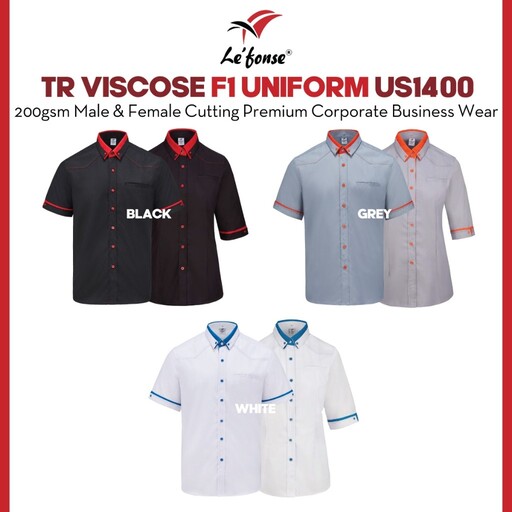 LEFONSE TR Viscose Corporate F1 Uniform Premium Corporate Wear US14 US14F