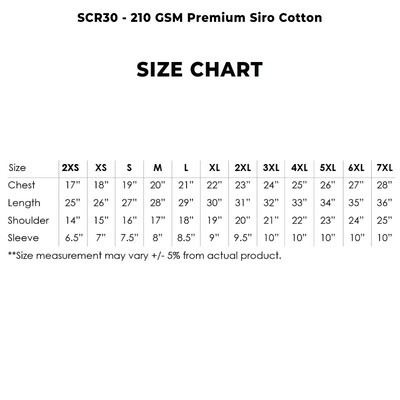 Rightway SCR30 Premium Siro Cotton 210gsm T-Shirt - Image 3
