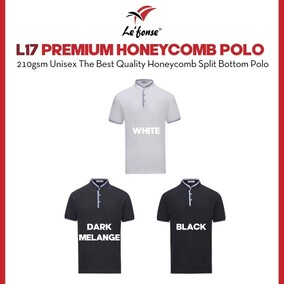 LEFONSE Unisex Adult 210gsm Thick Quality Breathable Honeycomb Polo Split Bottom Tee L1700