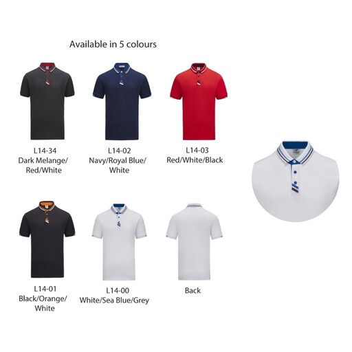 LEFONSE Unisex Adult 210gsm Thick Quality Breathable Honeycomb Polo Split Bottom Tee L1400 - Image 3
