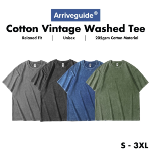 ARRIVE GUIDE Vintage Snowflake Washed Tee Unisex 205gsm Cotton Relaxed Fit Thick Quality Cotton T-Shirt AG2316