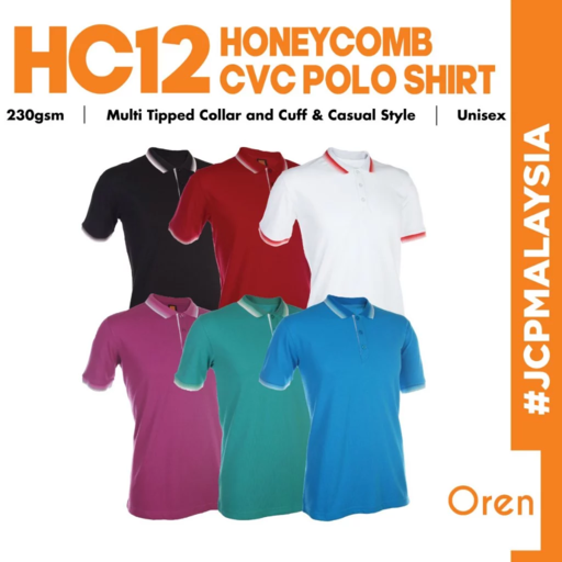 OREN SPORT HC12 Unisex Honeycomb CVC Multi Tipped Collar and Cuff