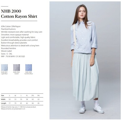 NORTH HARBOUR Business Shirt Cotton Rayon NHB2000 - Image 4