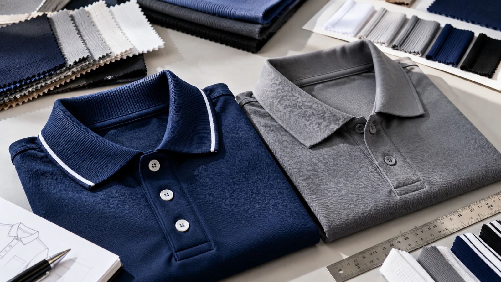 Polo Collar Construction: Rib-Knit vs Self-Fabric for Daily Staff Wear