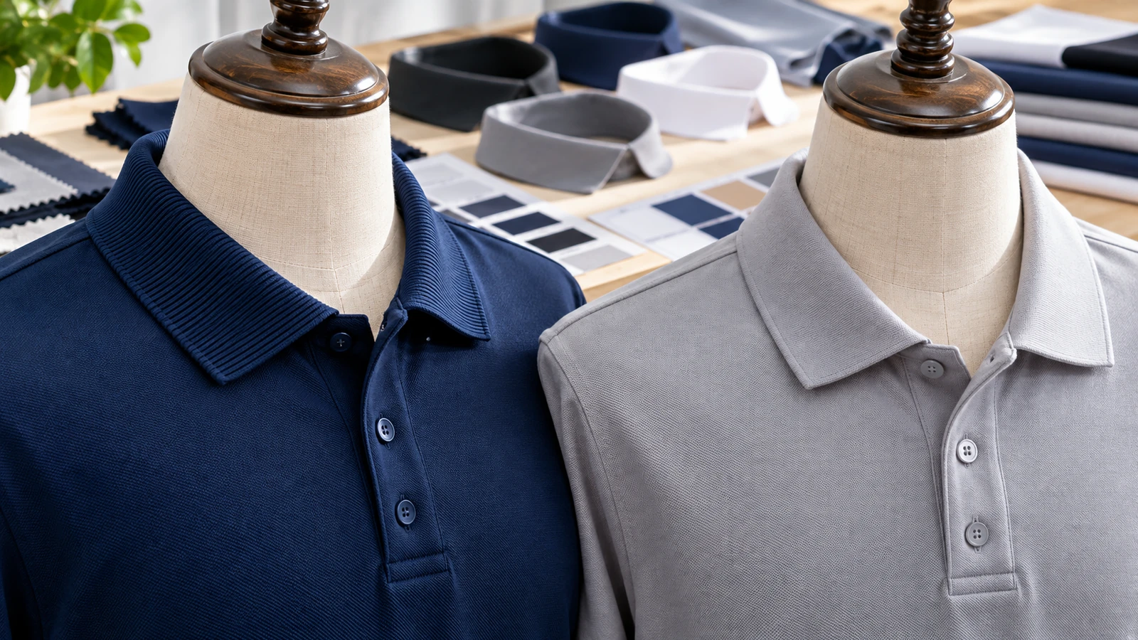 Polo Collar Construction: Rib-Knit vs Self-Fabric for Daily Staff Wear supporting image